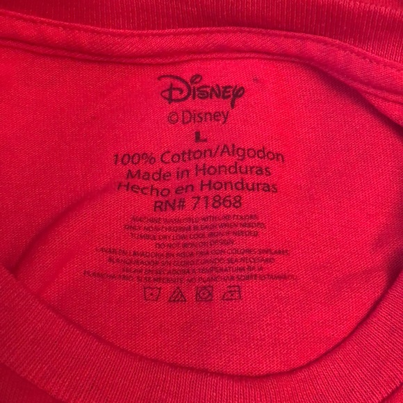 Disney Mickey Mouse Red Long Sleeved Cropped Tee - Size Large - Picture 4 of 4